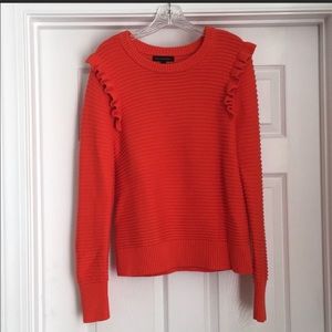 Orange banana republic ruffle sweater
